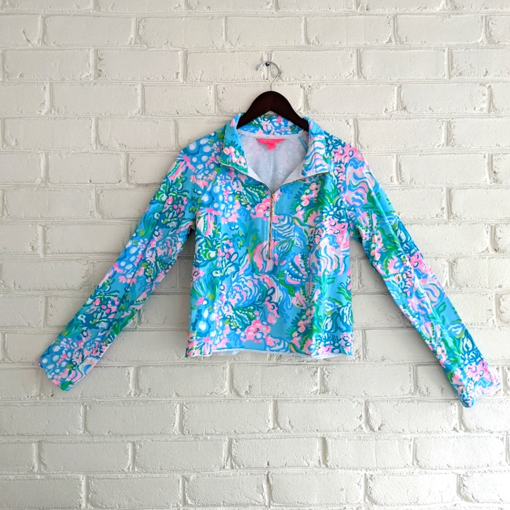 Lilly Pulitzer cropped 1/4 Zip - Medium